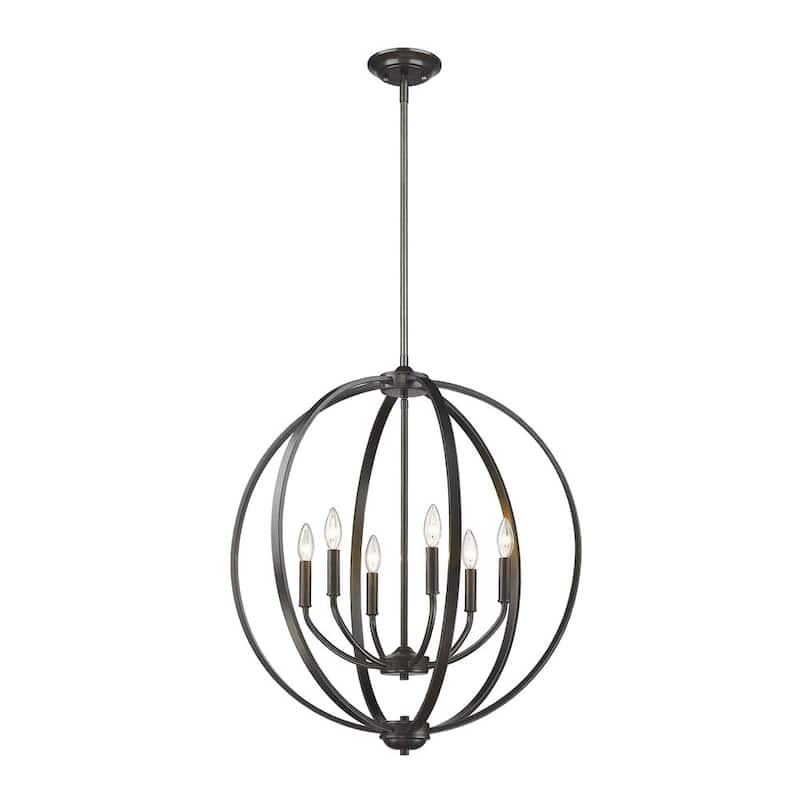 Copper Grove Zambee 6-light Chandelier in Etruscan Bronze