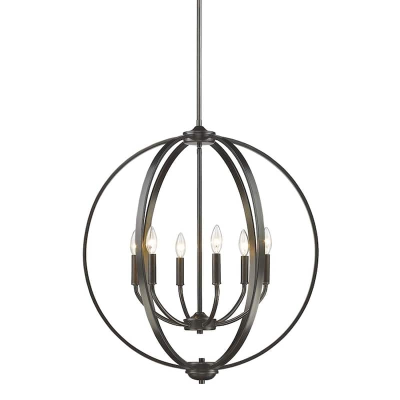 Copper Grove Zambee 6-light Chandelier in Etruscan Bronze