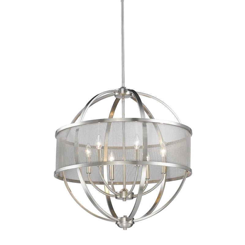 Copper Grove Adrian Pewter 6-light Round Chandelier