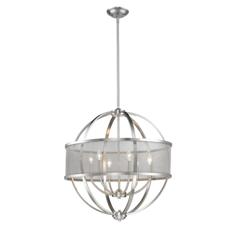 Copper Grove Adrian Pewter 6-light Round Chandelier