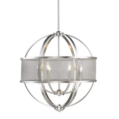 Copper Grove Adrian Pewter 6-light Round Chandelier