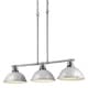 preview thumbnail 38 of 44, Duncan 3-light Linear Pendant in Aged Brass with Aged Brass Shades