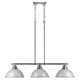 preview thumbnail 30 of 32, Duncan 3-light Linear Pendant in Aged Brass with Aged Brass Shades