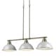 preview thumbnail 9 of 44, Duncan 3-light Linear Pendant in Aged Brass with Aged Brass Shades