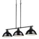preview thumbnail 15 of 44, Duncan 3-light Linear Pendant in Aged Brass with Aged Brass Shades black with black shades