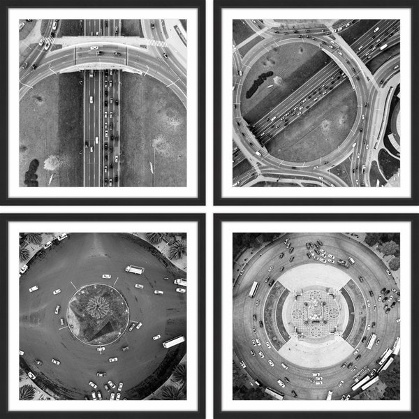 Marmont Hill - Handmade Driving in Circles Quadriptych - multi. Opens flyout.