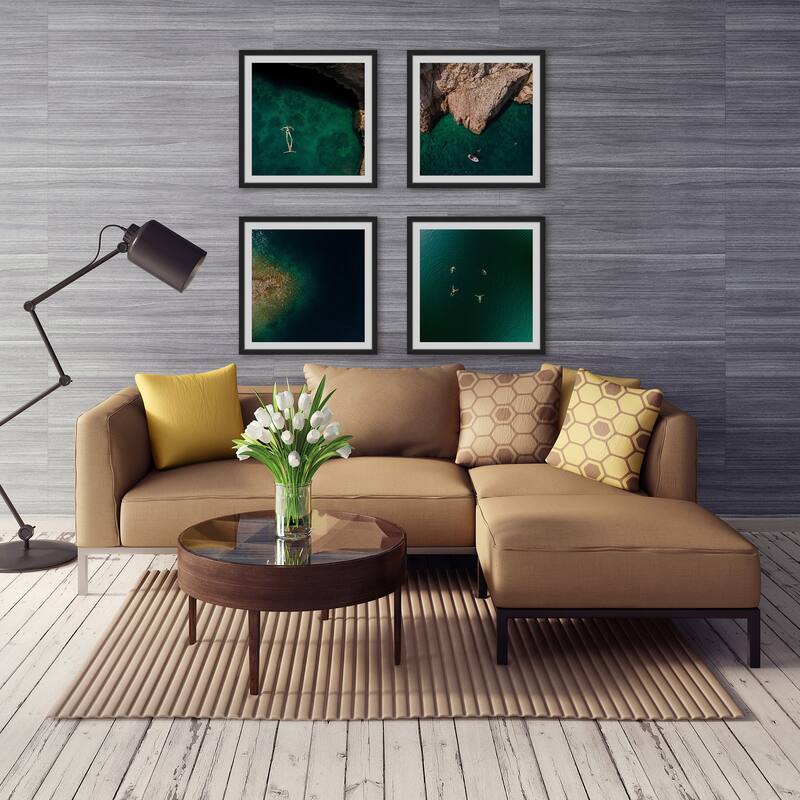 Marmont Hill - Handmade Quiet Coves Quadriptych - Multi-Color