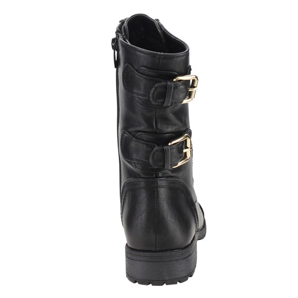 women's lace up buckle boots