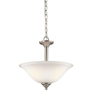 Kichler Lighting Armida Collection 2-light Brushed Nickel Inverted Pendant/Semi Flush Mount