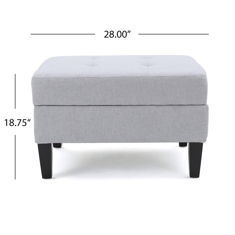 Zahra Tufted Fabric Storage Ottoman by Christopher Knight Home