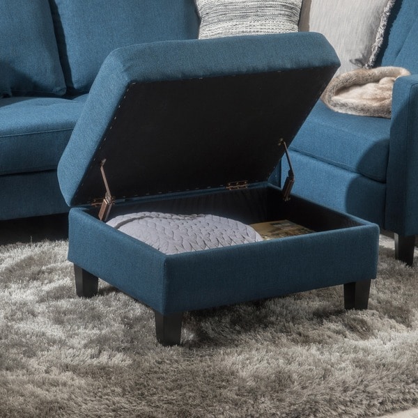 Zahra tufted store fabric storage ottoman