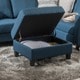 preview thumbnail 41 of 39, Zahra Tufted Fabric Storage Ottoman by Christopher Knight Home Dark Blue