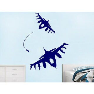 Shop Biplane Decal Airplane Plane Stickers Nursery Playroom Boys Kids Baby Room Airplane Sticker Decal Size 48x65 Color Black Overstock 14056681