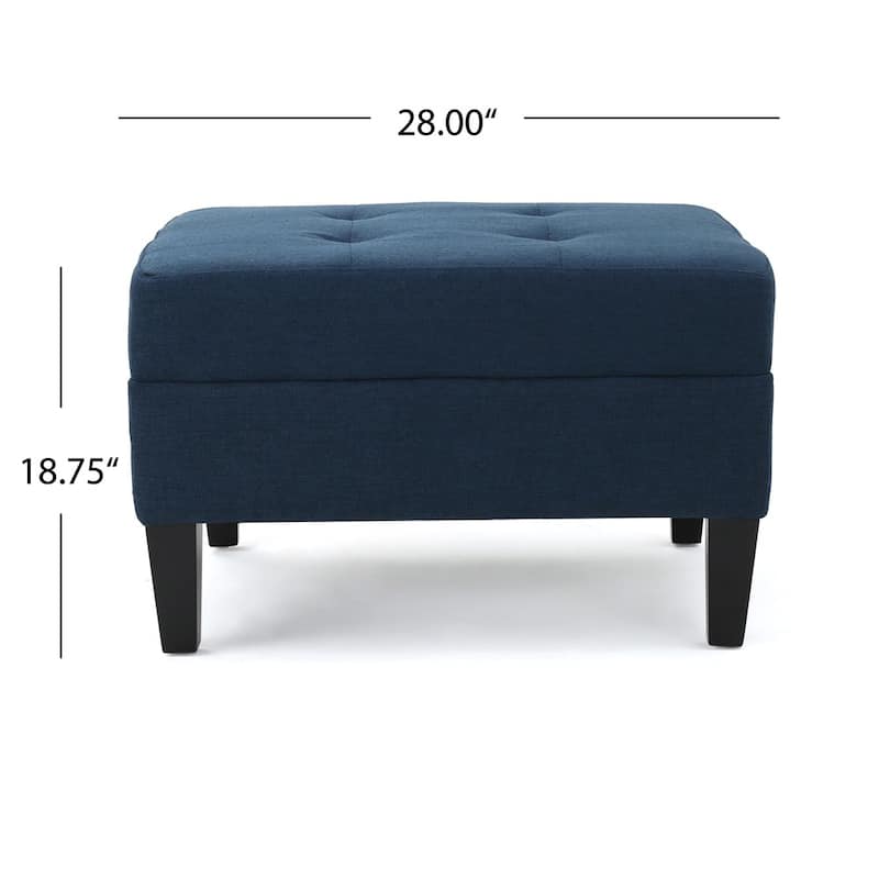 Zahra Tufted Fabric Ottoman by Christopher Knight Home