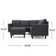 Thumbnail 3, Zahra 6-piece Sofa Sectional with Ottoman by Christopher Knight Home. Changes active main hero.