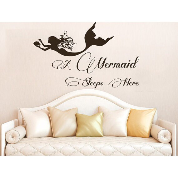 A mermaid hotsell sleeps here pillow