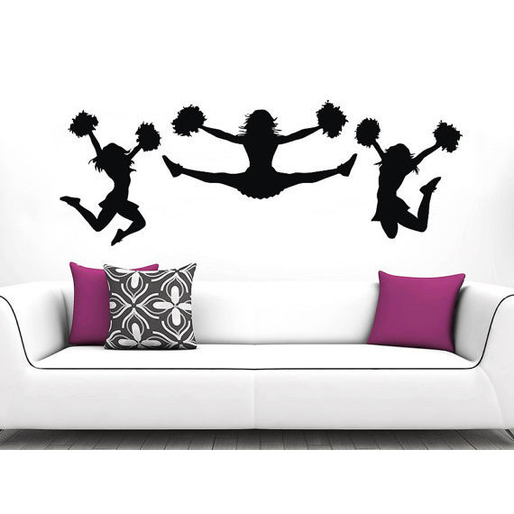 Shop I Cheer Wall Decal Sports Girl Cheerleader Sport Wall Decals Vinyl Stickers Teens Sticker Decal Size 22x30 Color Black Overstock 14061362