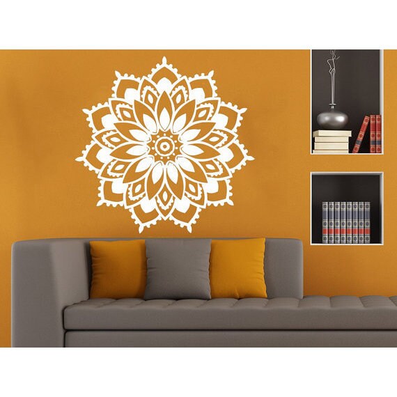 Shop Mandala Wall Decal Yoga Studio Vinyl Sticker Decals Ornament Moroccan Pattern Namaste Sticker Decal Size 33x33 Color Black Overstock 14061403