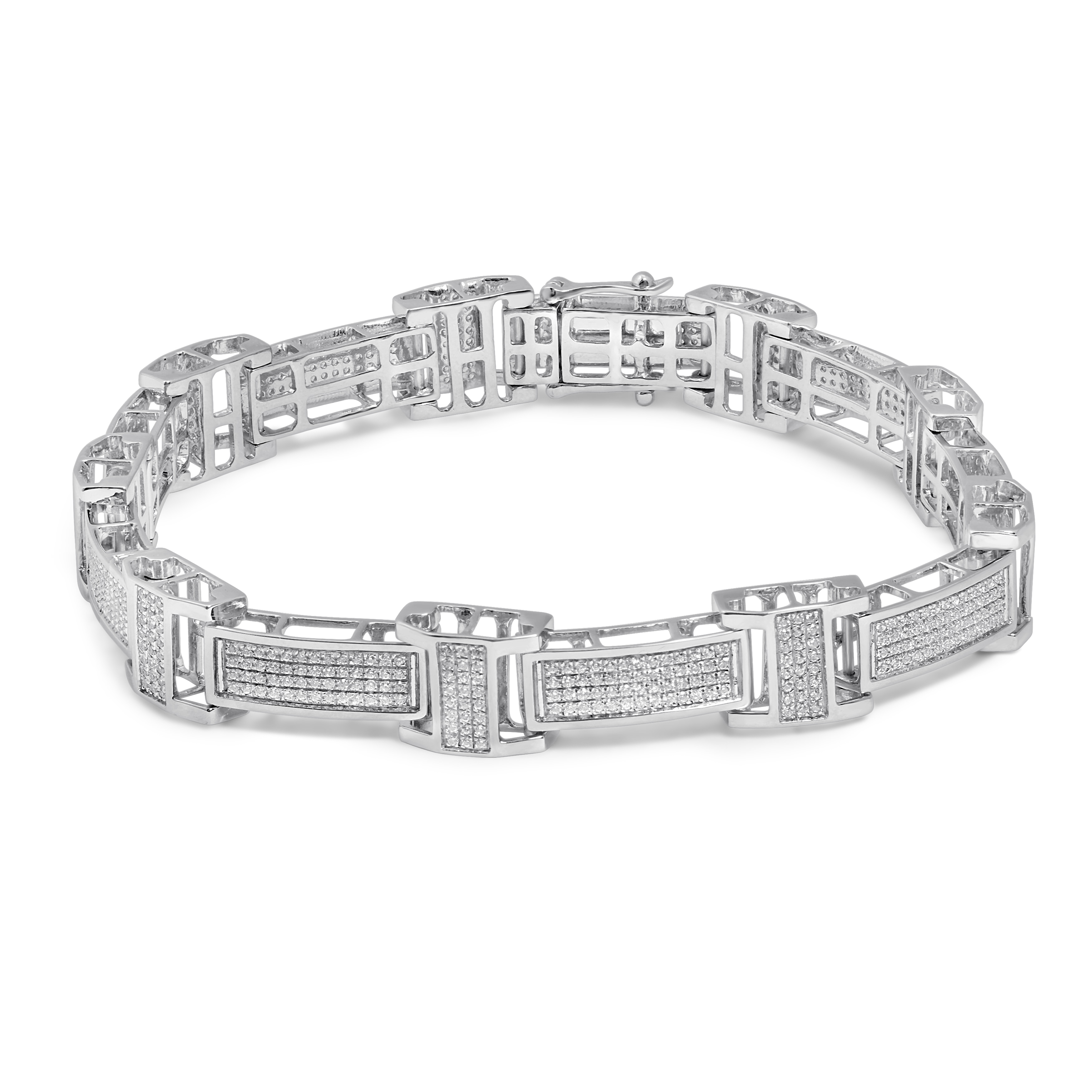 Unending Love 10k White Gold Men S 1 3 4ct Tdw Diamond Bracelet I J I2 I3 Unending Love 10k White Gold Men S 1 3 4ct Tdw Diamond Bracelet I J I2 I3