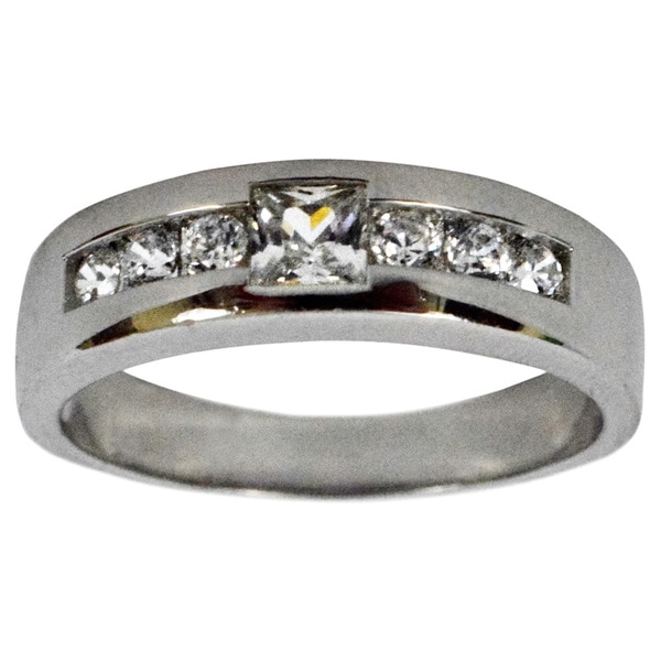Seaich Men S Cubic Zirconia Sterling Silver Wedding Ring On Seaich Men X27 S Cubic Zirconia Sterling Silver Wedding Ring