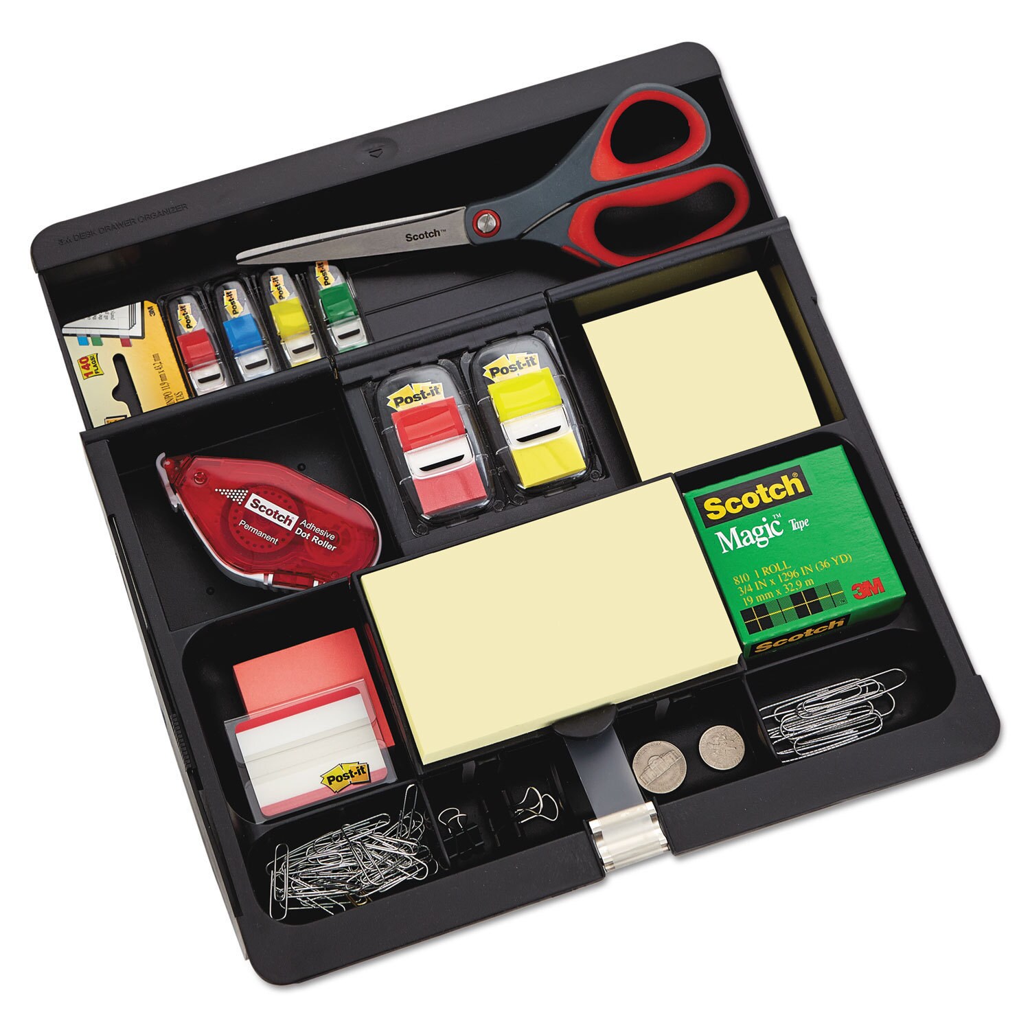 Shop 3m Recycled Plastic Desk Drawer Organizer Tray Plastic Black
