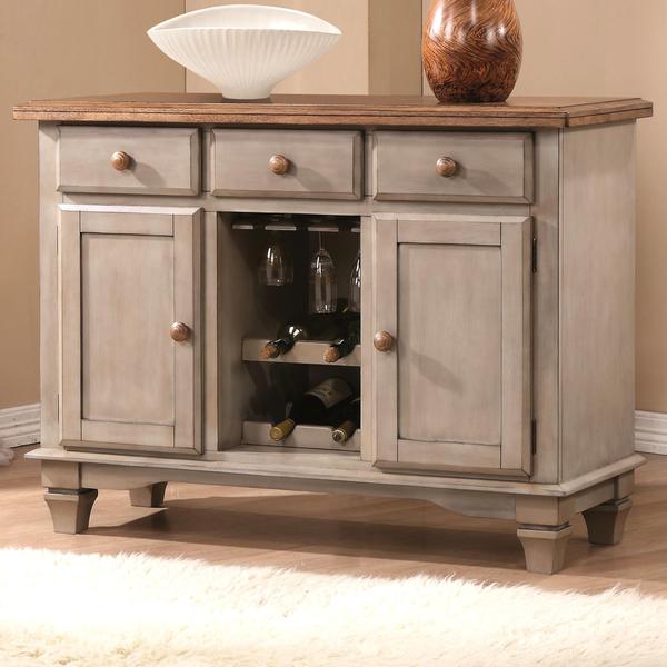 Shop Rustic Antique Cottage Design Two-tone Dining Storage ...