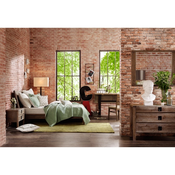 INK+IVY Oaktown Reclaimed Grey King Bed