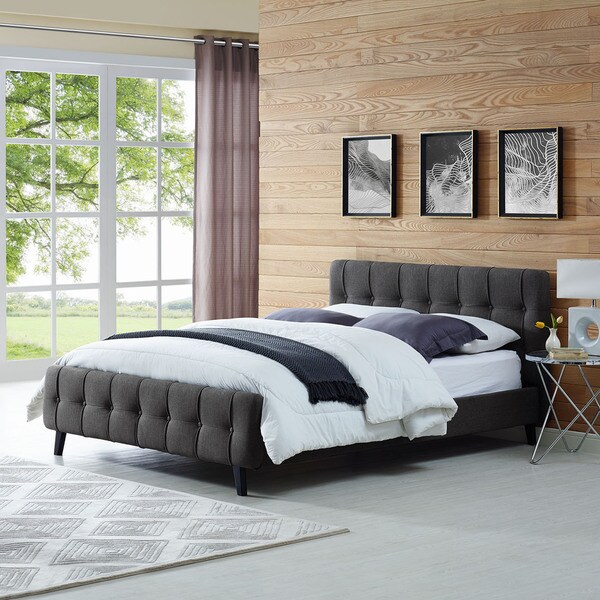 Shop Carson Carrington Svinninge Queen Tufted Upholstered Platform Bed