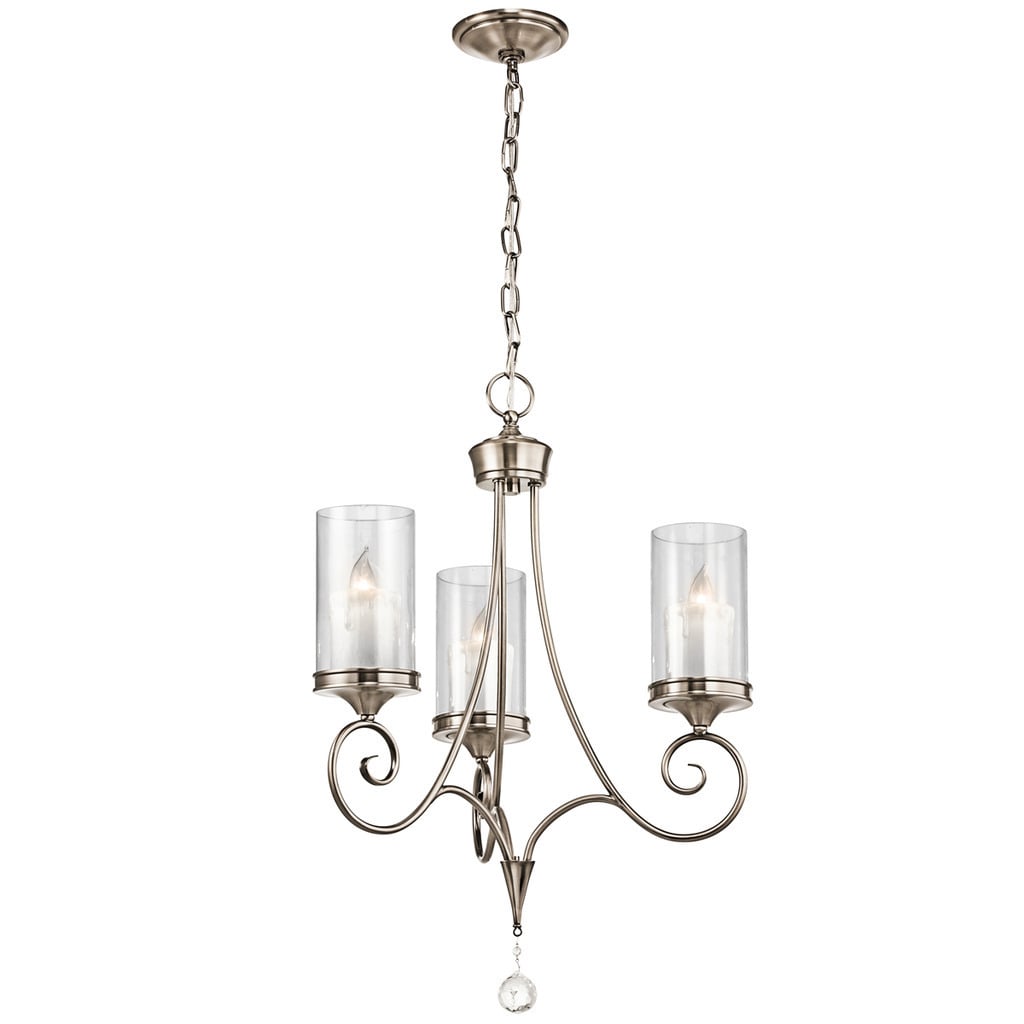 Kichler Lighting Lara Collection 3-light Classic Pewter Chandelier - Chandeliers For Bedrooms by Overstock.com