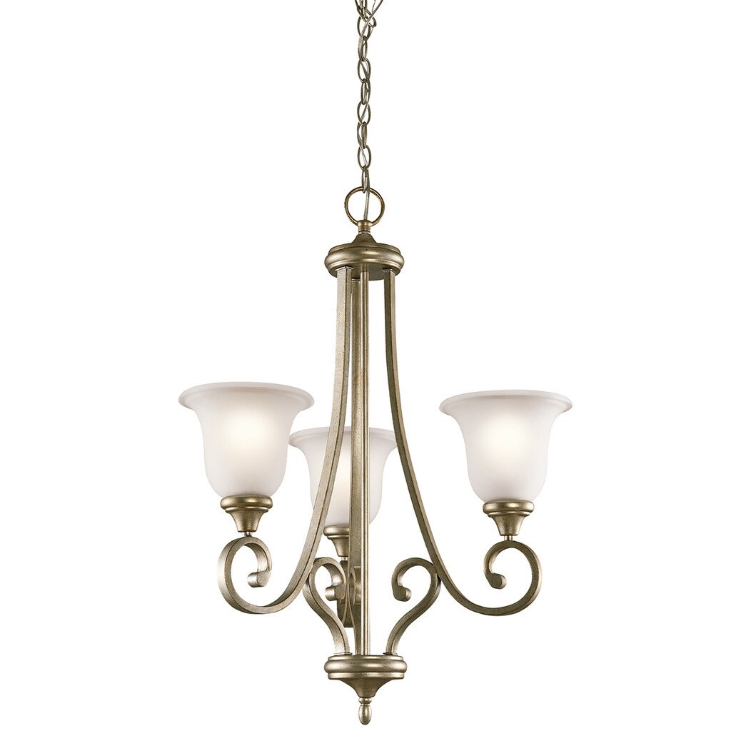 Kichler Lighting Monroe Collection 3-light Sterling Gold Chandelier - Chandeliers For Bedrooms by Overstock.com