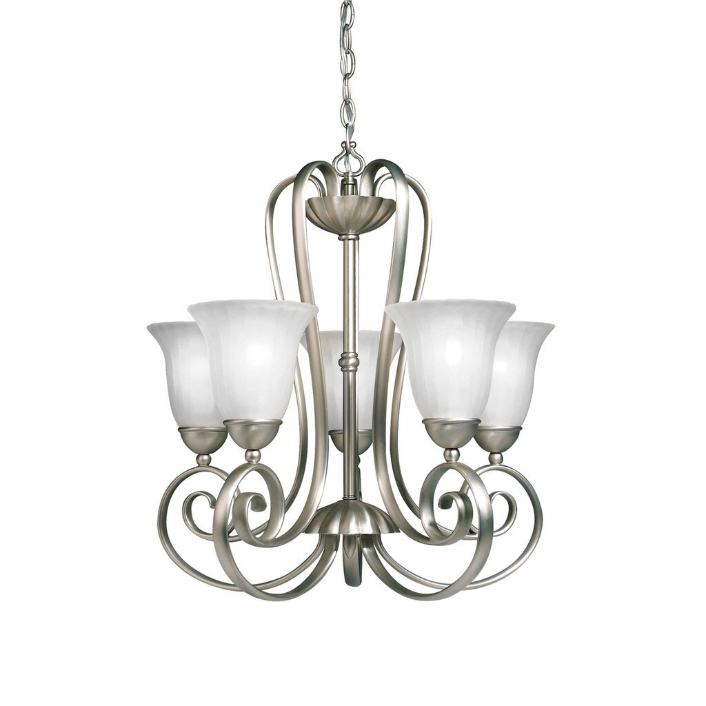 Kichler Lighting Willowmore Collection 5-light Brushed Nickel Chandelier - Chandeliers For Bedrooms by Overstock.com