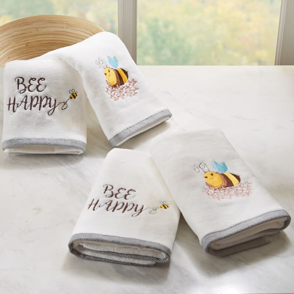 Bee Embroidered Guest Towel (Set of 2)