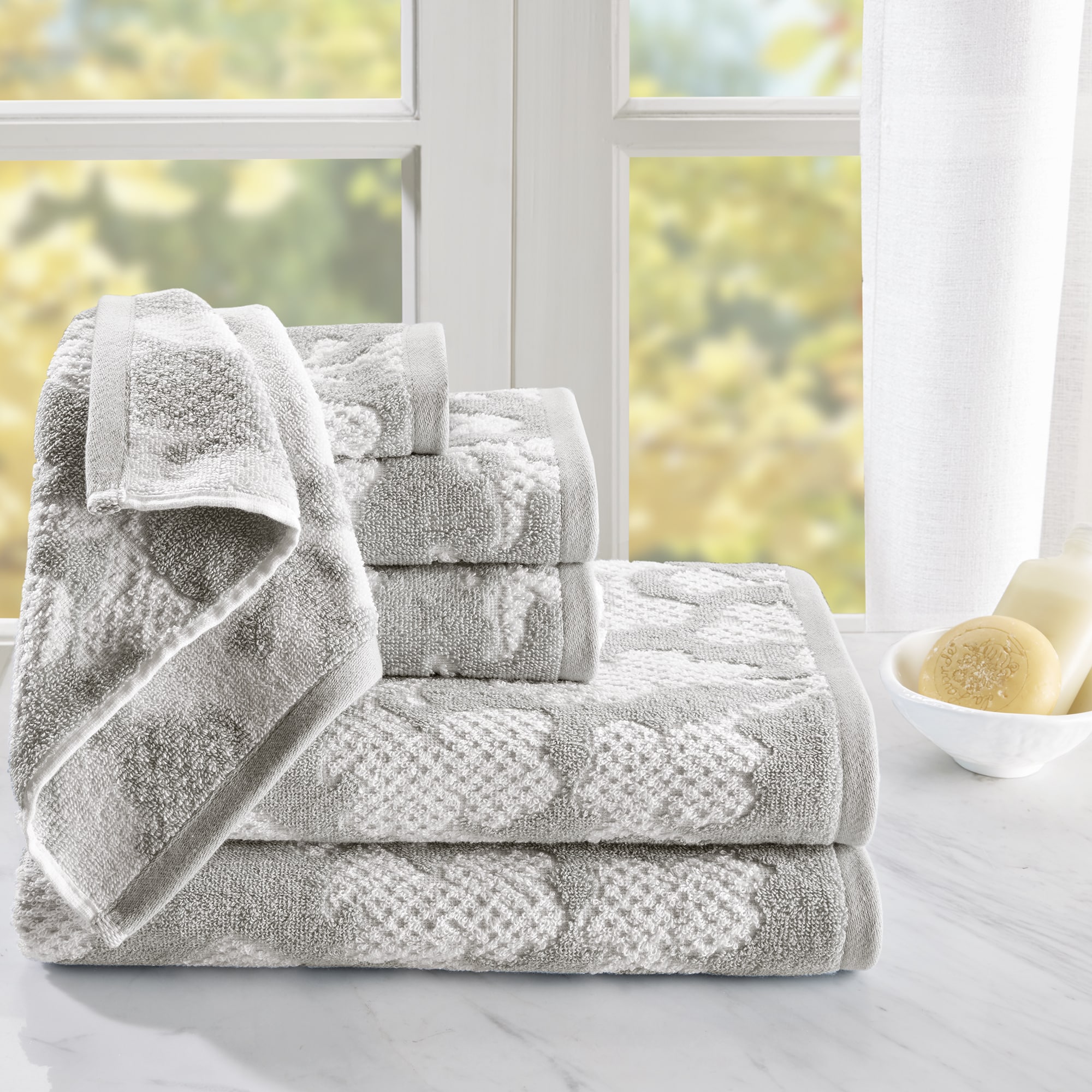 Turkish Cotton 6 Piece Bath Towel Set by Madison Park