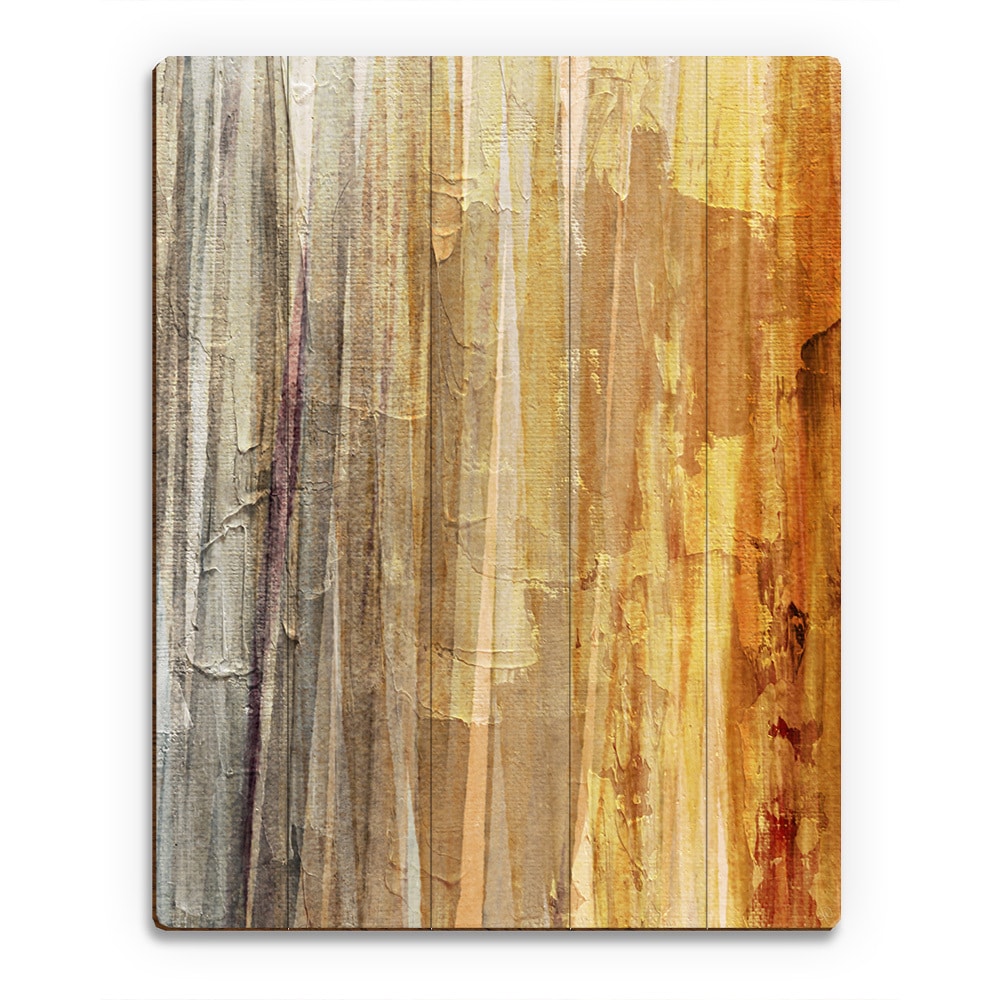 Spectrum Yellow Wall Art Print On Wood - Overstock - 14063499