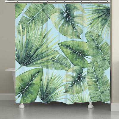 Laural Home Palm Leaves in Paradise Shower Curtain
