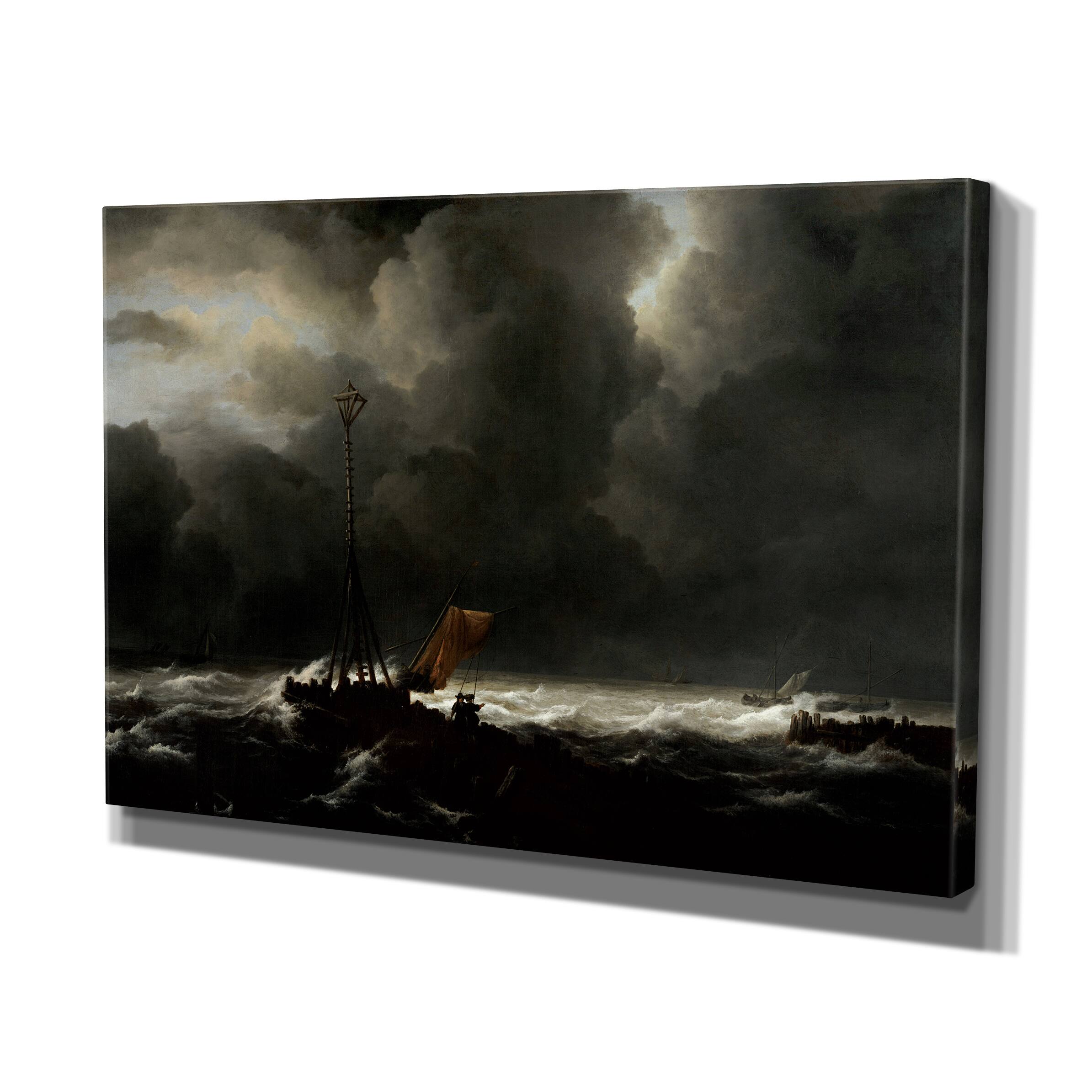 Wexford Home Jacob van Ruisdael 'Rough Sea' Canvas Giclee Print - Bed ...