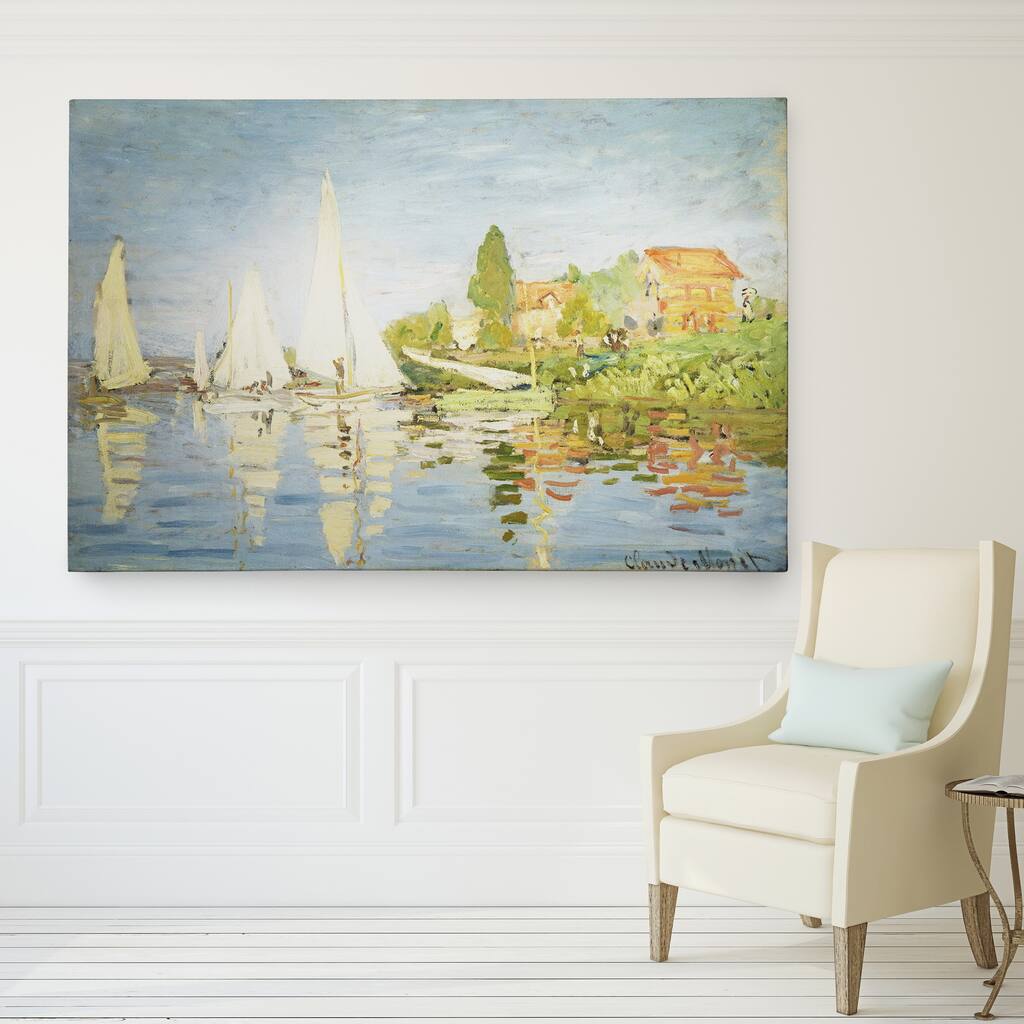 Claude Monet 'Regatta at Argenteuil' Wrapped Canvas Wall Art