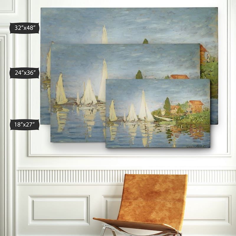 Claude Monet 'Regatta at Argenteuil' Wrapped Canvas Wall Art