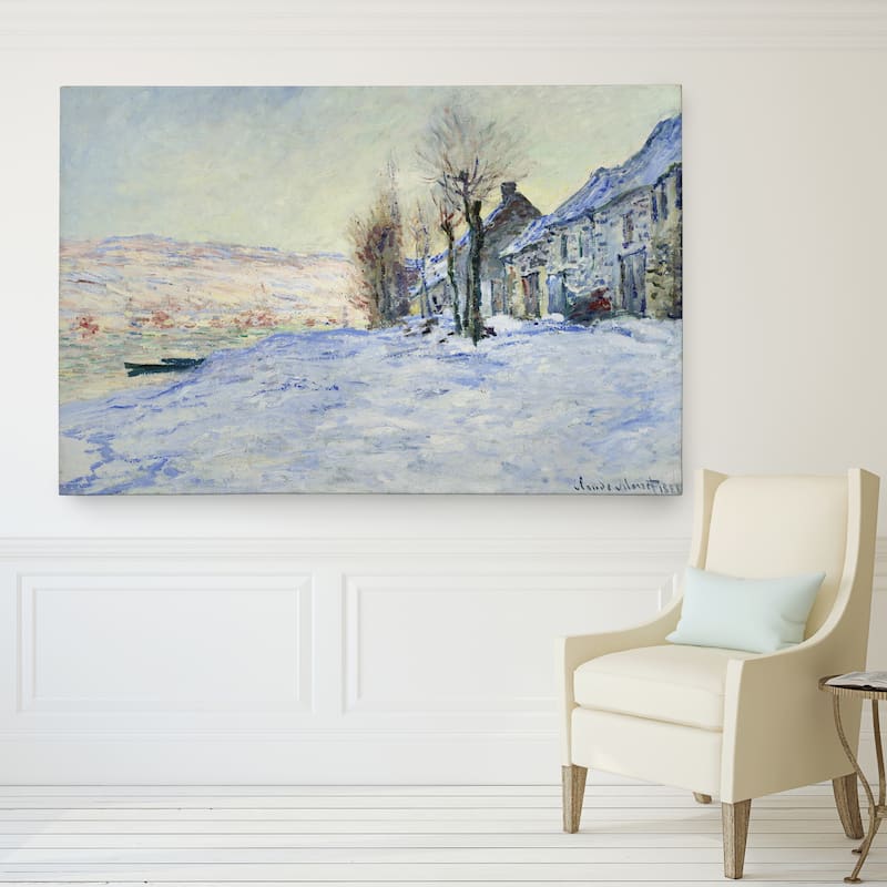 Claude Monet 'Sun and Snow' Canvas