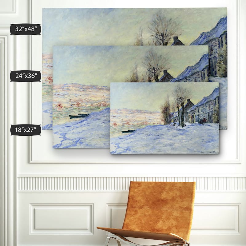 Claude Monet 'Sun and Snow' Canvas