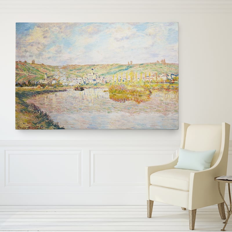 Late Afternoon in Vetheuil Hand-wrapped Wall Art