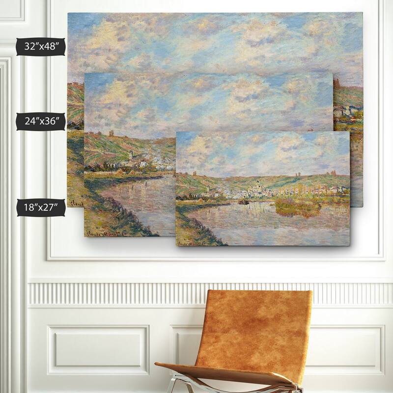 Late Afternoon in Vetheuil Hand-wrapped Wall Art