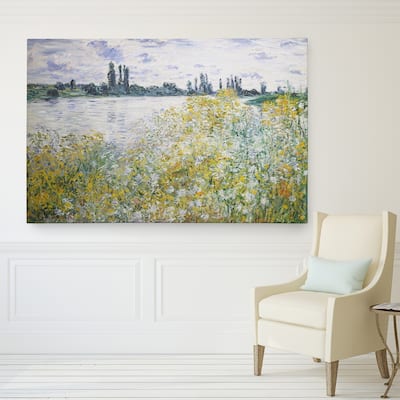 'Flowers on the Banks' Gallery Wrapped Canvas