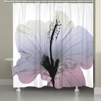Laural Home Shades of Silver Lily Shower Curtain