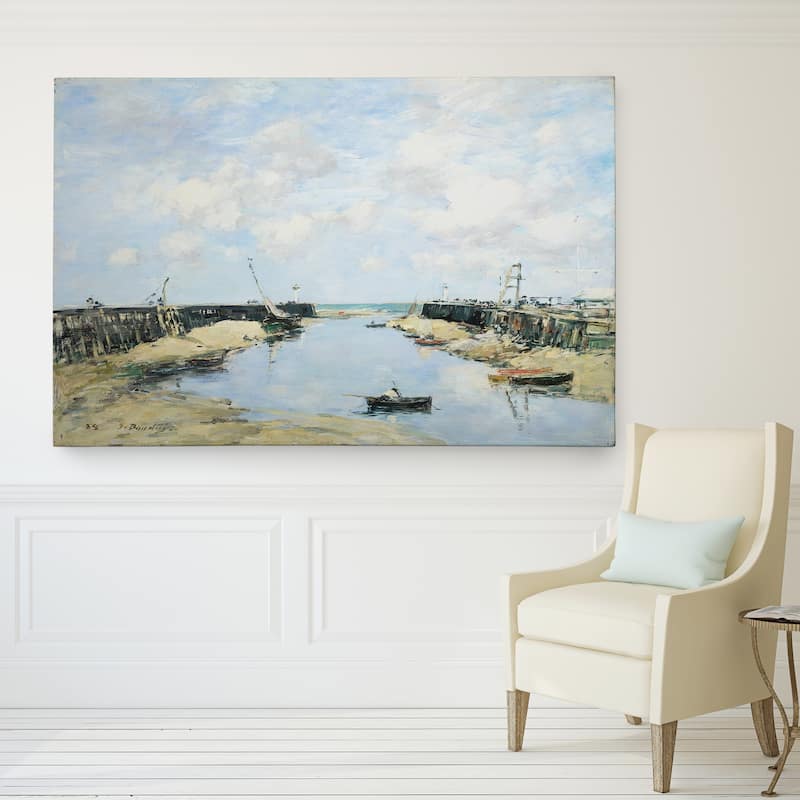 Wexford Home Claude Monet 'The Entrance to Trouville' Multicolored Canvas Artwork - 18x27