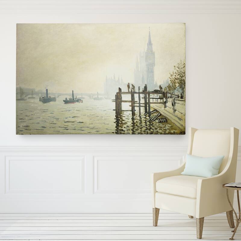 Wexford Home Thames-Below-Westminster Canvas Wall Art