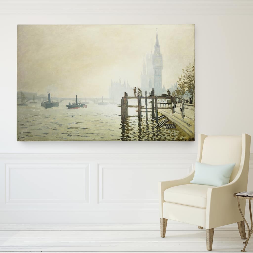 Wexford Home Thames-Below-Westminster Canvas Wall Art