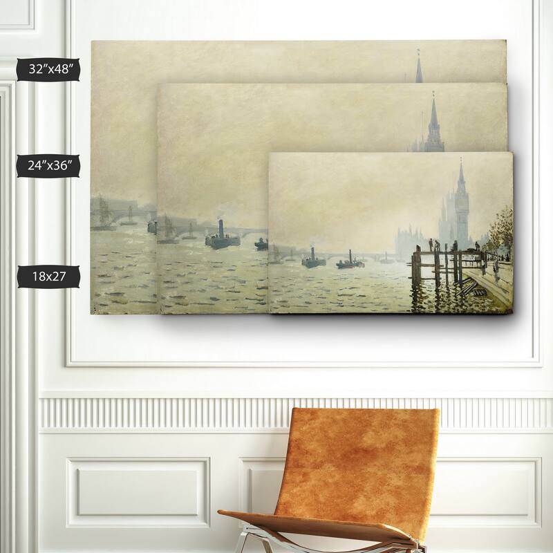 Wexford Home Thames-Below-Westminster Canvas Wall Art