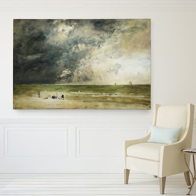 The Beach at Trouville Canvas Art