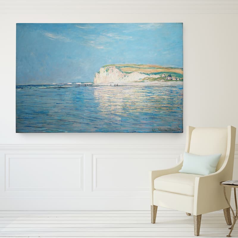 Claude Monet's 'Low Tide at Pourville' Gallery Wrapped Canvas Wall Art